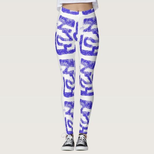 zufällige abstrakte Thunder_Cove-Farbe Leggings (Vorderseite)