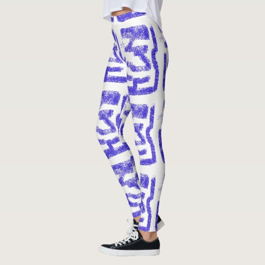 zufällige abstrakte Thunder_Cove-Farbe Leggings (Links)