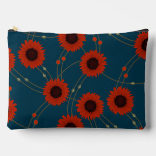 Zufällige Art Nouveau Sonnenblumen Retro-Blumen Ro Zubehörtasche