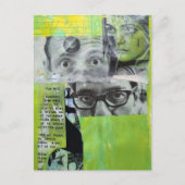 Zufällige Collage Vintage-Gesichter Postkarte (Vorderseite)