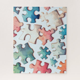 Zufällige Farbige Puzzleteile So Verwirrt  Puzzle