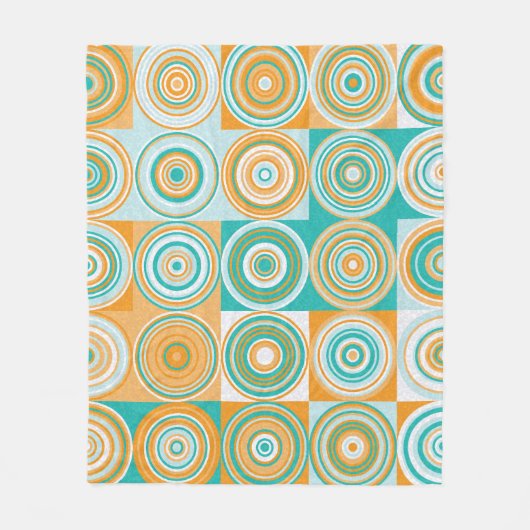 Zufällige Farbkreise: künstlerischer Hintergrund. Fleecedecke (Vorderseite)