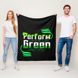 Zufällige grüne Klimamaßnahmen durchführen Fleecedecke