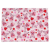 Zufällige Herz Zuckerkulle und Pfeile Große Geschenktüte (Vorderseite)