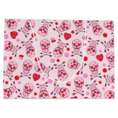 Zufällige Herz Zuckerkulle und Pfeile Große Geschenktüte (Rückseite)