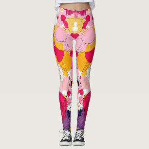"Zufällige Liebesgedanken" - Farbige Abstraktion Leggings