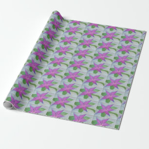 zufällige lila Blume Geschenkpapier