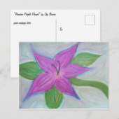 zufällige lila Blume Postkarte (Vorne/Hinten)