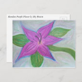 zufällige lila Blume Postkarte (Vorne/Hinten)