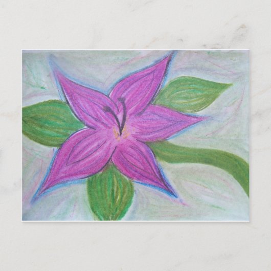 zufällige lila Blume Postkarte (Vorderseite)