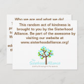 Zufälliger Akt des Kindness-Projekts Postkarte (Vorne/Hinten)