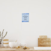 Zufälliges abstraktes Blau Gelb Muster Event Poster (Küche)