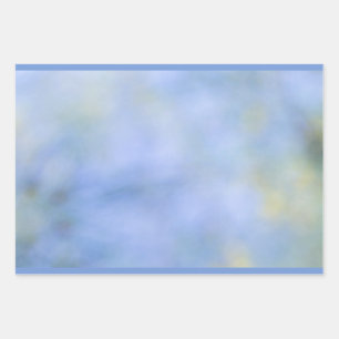 Zufälliges abstraktes blau gelbes Muster Geschenkpapier Set
