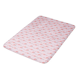 Zufälliges Rosa Flamingo Vogel Muster Badematte