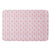 Zufälliges Rosa Flamingo Vogel Muster Badematte (Vorderseite)