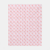 Zufälliges Rosa-Flamingo-Vogel-Muster Fleecedecke (Vorderseite)