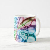 Zufälligkeit | Multicolor Fraktal Art Kaffeetasse (VorderseiteRechts)