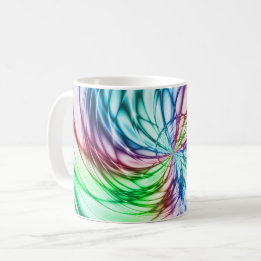 Zufälligkeit | Multicolor Fraktal Art Kaffeetasse