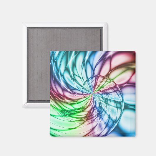 Zufälligkeit | Multicolor Fraktal Art Magnet (Vorderseite/Rückseite)
