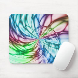 Zufälligkeit | Multicolor Fraktal Art Mousepad