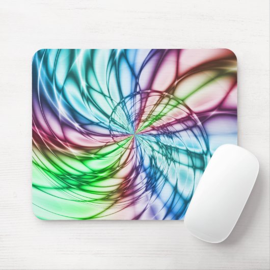 Zufälligkeit | Multicolor Fraktal Art Mousepad (Mit Mouse)