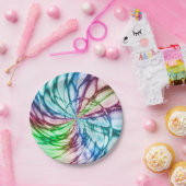 Zufälligkeit | Multicolor Fraktal Art Pappteller (Party)