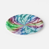 Zufälligkeit | Multicolor Fraktal Art Pappteller (Schrägansicht)