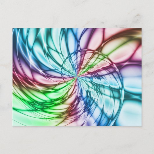 Zufälligkeit | Multicolor Fraktal Art Postkarte (Vorderseite)