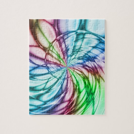 Zufälligkeit | Multicolor Fraktal Art Puzzle (Vertikal)