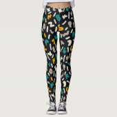 Zufallsbuchstaben Leggings (Vorderseite)