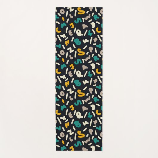 Zufallsbuchstaben Yogamatte (Vorderseite)