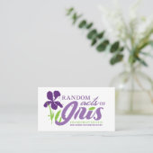 Zufallstate der Iris-Visitenkarte Visitenkarte (Stehend Vorderseite)