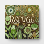 Zuflucht braun grün Inspiration Hübsch Fotoplatte (Vorderseite)