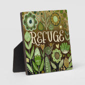 Zuflucht braun grün Inspiration Hübsch Fotoplatte (Vorderseite)