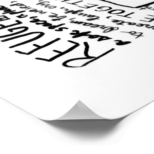 Zuflucht / Flüchtlinge Poster (Ecke)