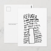 Zuflucht / Flüchtlinge Postkarte (Vorne/Hinten)