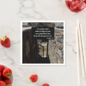 Zuflucht in Gott Psalm 7:1 Bibelverse Serviette (Beispiel)