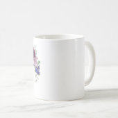 Zuflucht und lila Blüte Kaffeetasse (VorderseiteRechts)