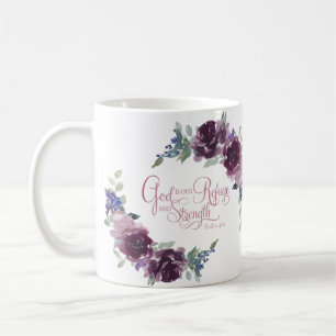 Zuflucht und lila Blüte Kaffeetasse