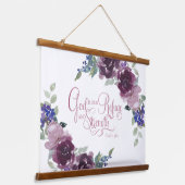 Zuflucht und lila Blüte Wandteppich Mit Holzrahmen (Gewinkelt)