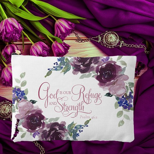 Zuflucht und lila Blüte Zubehörtasche