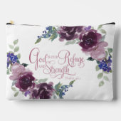 Zuflucht und lila Blüte Zubehörtasche (Vorderseite)
