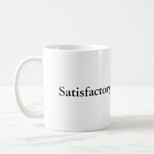 Zufrieden stellend - die entscheidende kaffeetasse