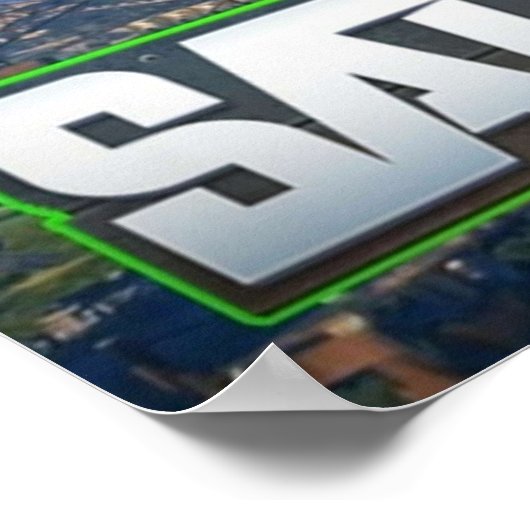 Zufriedene Abdeckung Poster (Ecke)