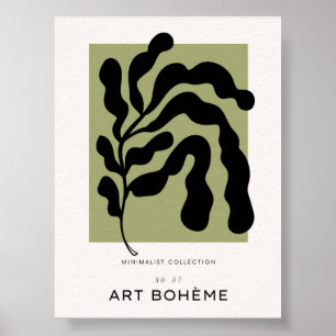 Zufriedene Inspirierte Abstrakte Pflanze Print Poster