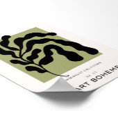 Zufriedene Inspirierte Abstrakte Pflanze Print Poster (Ecke)