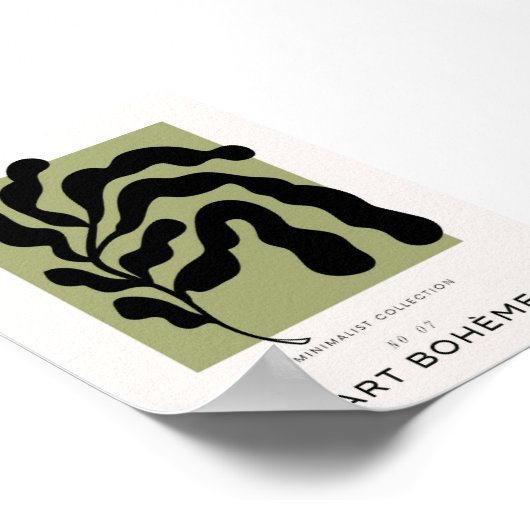 Zufriedene Inspirierte Abstrakte Pflanze Print Poster (Ecke)