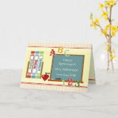 Zufriedene Lehrerrente der Studierenden Karte (Gelbe Blume)