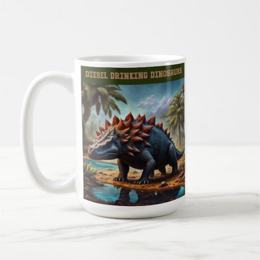Zufriedener Ankylosaurus Kaffeetasse (Links)