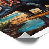 Zufriedener Ankylosaurus Poster (Ecke)